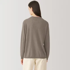 Hot Muji Pull en cachemire non teint femme