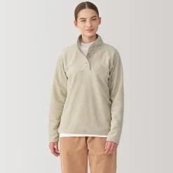 New Muji Pull en polaire de polyester recyclable femme