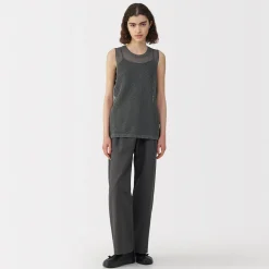 Outlet Muji Pull sans manche en tricot de washi et coton pour femme