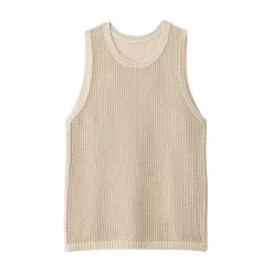 Outlet Muji Pull sans manche en tricot de washi et coton pour femme