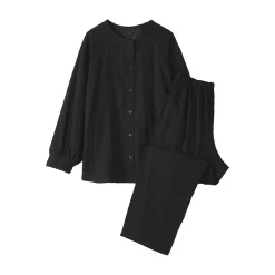 Sale Muji Pyjama en double gaze à pois dobby pour femme