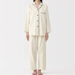 Best Muji Pyjama en flanelle sans couture latérale pour femme