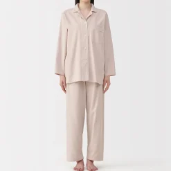 Best Muji Pyjama en flanelle sans couture latérale pour femme