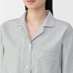 Best Muji Pyjama en flanelle sans couture latérale pour femme