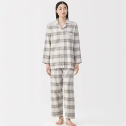 Best Muji Pyjama en flanelle sans couture latérale pour femme