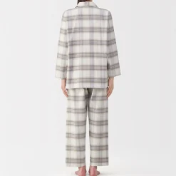 Best Muji Pyjama en flanelle sans couture latérale pour femme