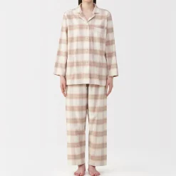 Best Muji Pyjama en flanelle sans couture latérale pour femme