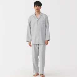 Online Muji Pyjama en flanelle sans couture latérale pour homme