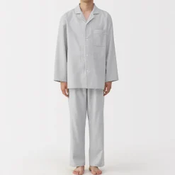 Online Muji Pyjama en flanelle sans couture latérale pour homme