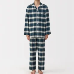 Online Muji Pyjama en flanelle sans couture latérale pour homme