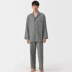 Online Muji Pyjama en flanelle sans couture latérale pour homme