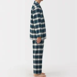 Online Muji Pyjama en flanelle sans couture latérale pour homme