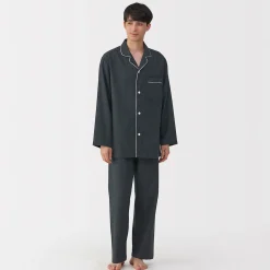 Online Muji Pyjama en flanelle sans couture latérale pour homme