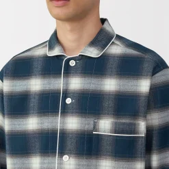 Online Muji Pyjama en flanelle sans couture latérale pour homme