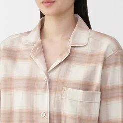 New Muji Pyjama en flanelle sans couture latérale pour femme