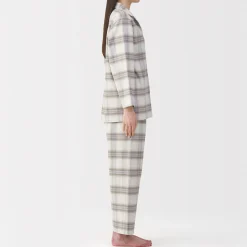 New Muji Pyjama en flanelle sans couture latérale pour femme
