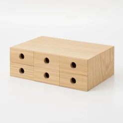 Online Muji Rangement en bois 6 tiroirs