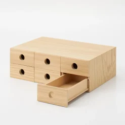 Online Muji Rangement en bois 6 tiroirs