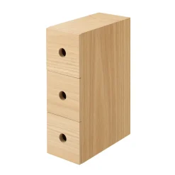 Discount Muji Rangement en bois 3 tiroirs