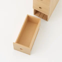 Discount Muji Rangement en bois 3 tiroirs