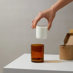 Hot Muji Recharge Bougie 1 mèche ambre et bois de santal