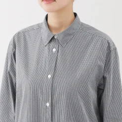 Best Muji Robe chemise en coton large délavé pour femme