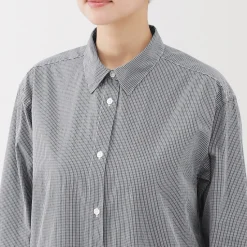 Best Muji Robe chemise en coton large délavé pour femme