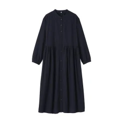 Discount Muji Robe chemise midi en voile de coton pour femme
