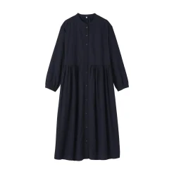 Discount Muji Robe chemise midi en voile de coton pour femme