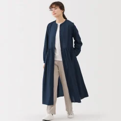 Discount Muji Robe chemise midi en voile de coton pour femme