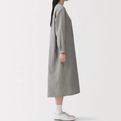 Best Muji Robe en double gaze en mélange de kapok pour femme