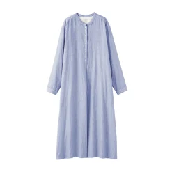 Best Muji Robe en double gaze en mélange de kapok pour femme