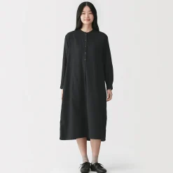 Best Muji Robe en double gaze en mélange de kapok pour femme