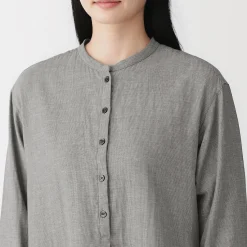 Best Muji Robe en double gaze en mélange de kapok pour femme