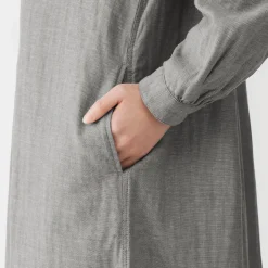 Best Muji Robe en double gaze en mélange de kapok pour femme