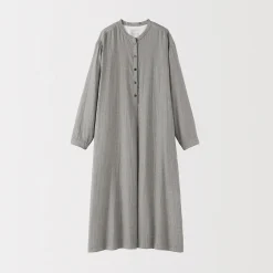 Best Muji Robe en double gaze en mélange de kapok pour femme
