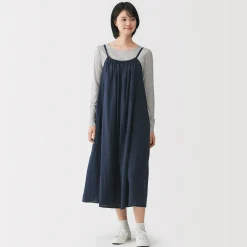Best Muji Robe top en double gaze à pois dobby pour femme