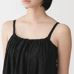 Best Muji Robe top en double gaze à pois dobby pour femme