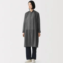 Clearance Muji Robe-chemise transparent en coton biologique à haute torsion