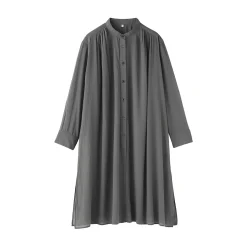 Clearance Muji Robe-chemise transparent en coton biologique à haute torsion
