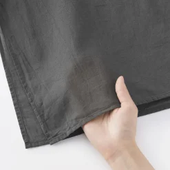 Clearance Muji Robe-chemise transparent en coton biologique à haute torsion