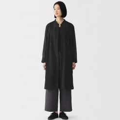 Clearance Muji Robe-chemise transparent en coton biologique à haute torsion