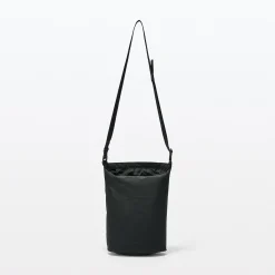 Hot Muji Sac à bandoulière 2 positions déperlant et pliable Noir