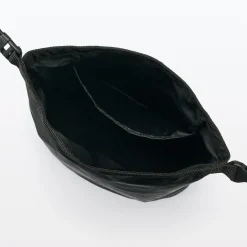 Hot Muji Sac à bandoulière 2 positions déperlant et pliable Noir