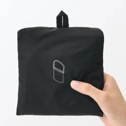 Hot Muji Sac à bandoulière 2 positions déperlant et pliable Noir