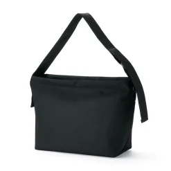 New Muji Sac à bandoulière large en polyester recyclé Noir
