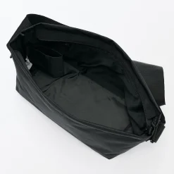 New Muji Sac à bandoulière large en polyester recyclé Noir