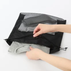 Best Muji Sac à cordon en maille - Grand modèle