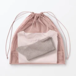 Best Muji Sac à cordon en maille - Grand modèle