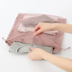 Best Muji Sac à cordon en maille - Grand modèle